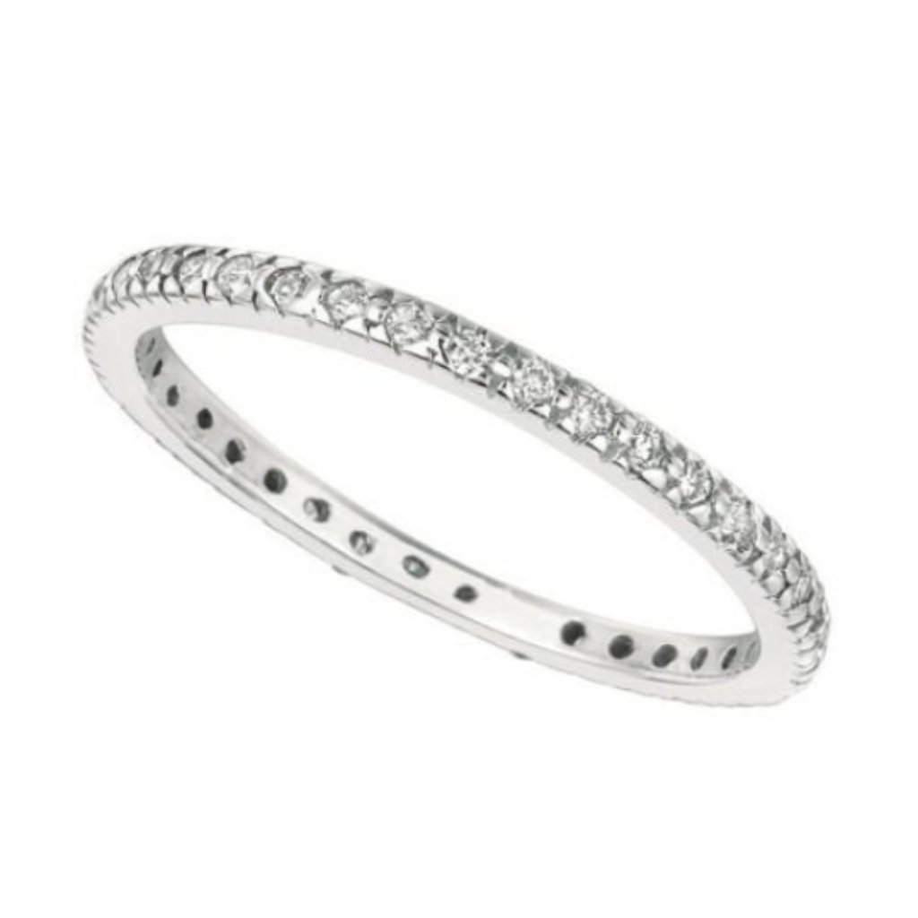 026 Ct Natural Round Cut Eternity Diamond Ring